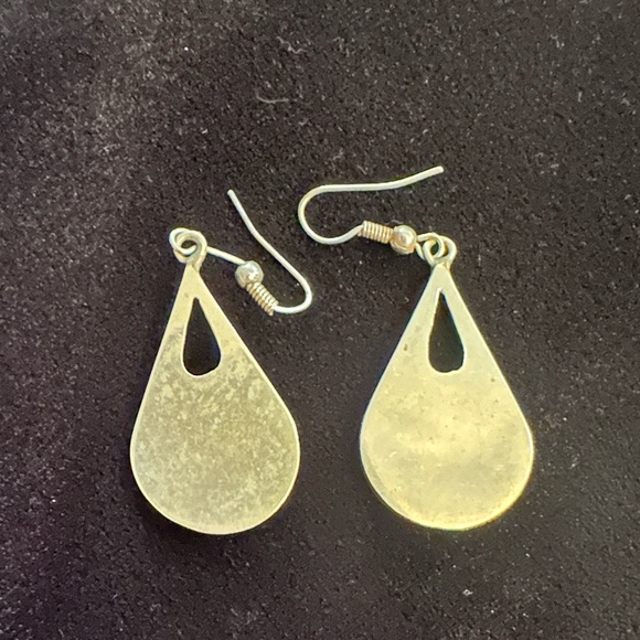 Natural stone inlay earrings - Picture 2 of 2